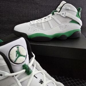 JORDAN, JORDAN 6 RINGS - WHITE/ LUCKY GREEN-BLACK